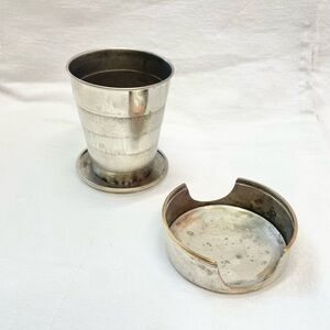 VINTAGE | FH Metal Collapsible Cup With Storage Container